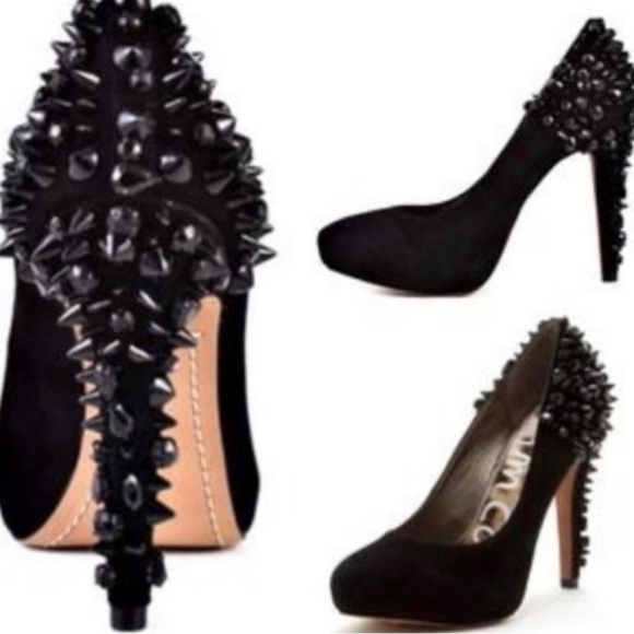Sam Edelman NEW Suede Studded l Heels - Picture 4 of 4